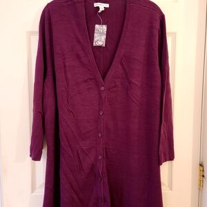 Isaac Mizrahi Rich Burgundy Cardigan